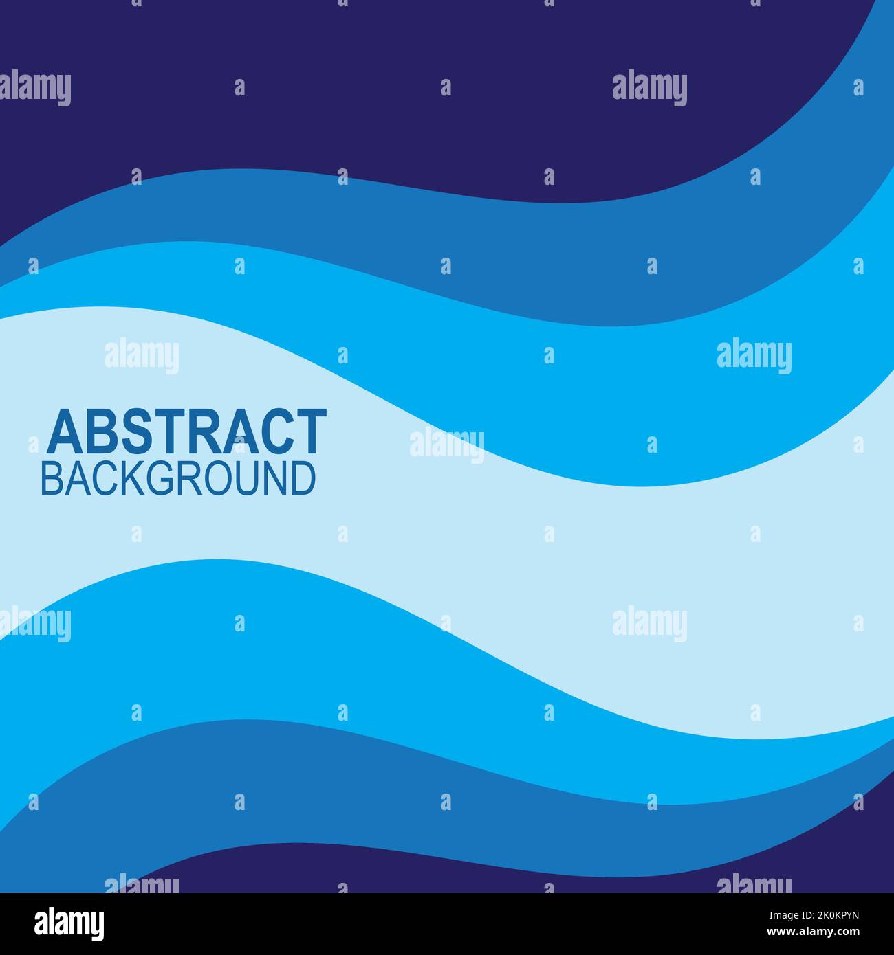 Blue wave vector abstract background flat design stock illustration ...