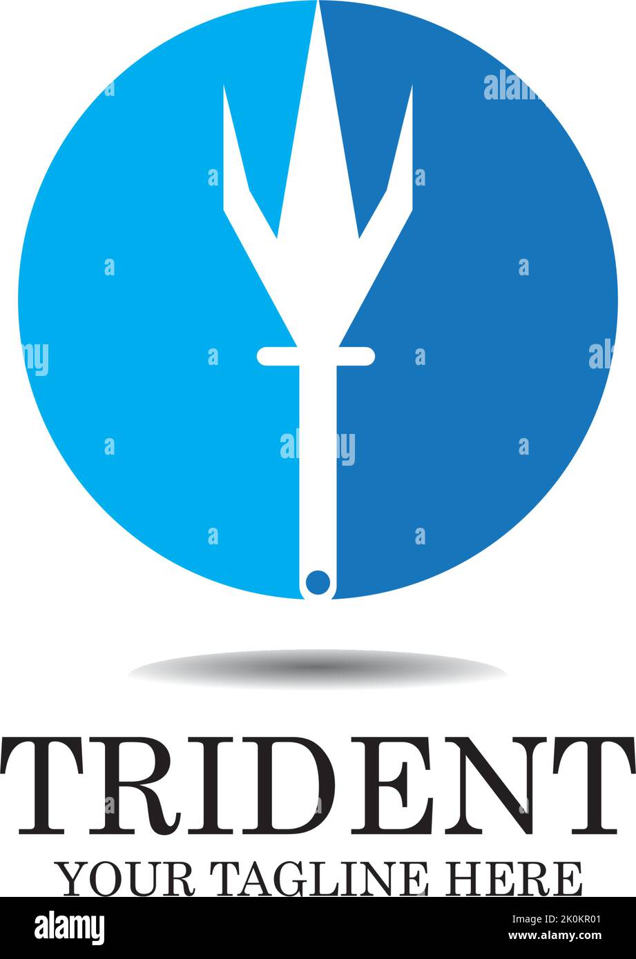 Trident Logo Template vector icon illustration design Stock Vector