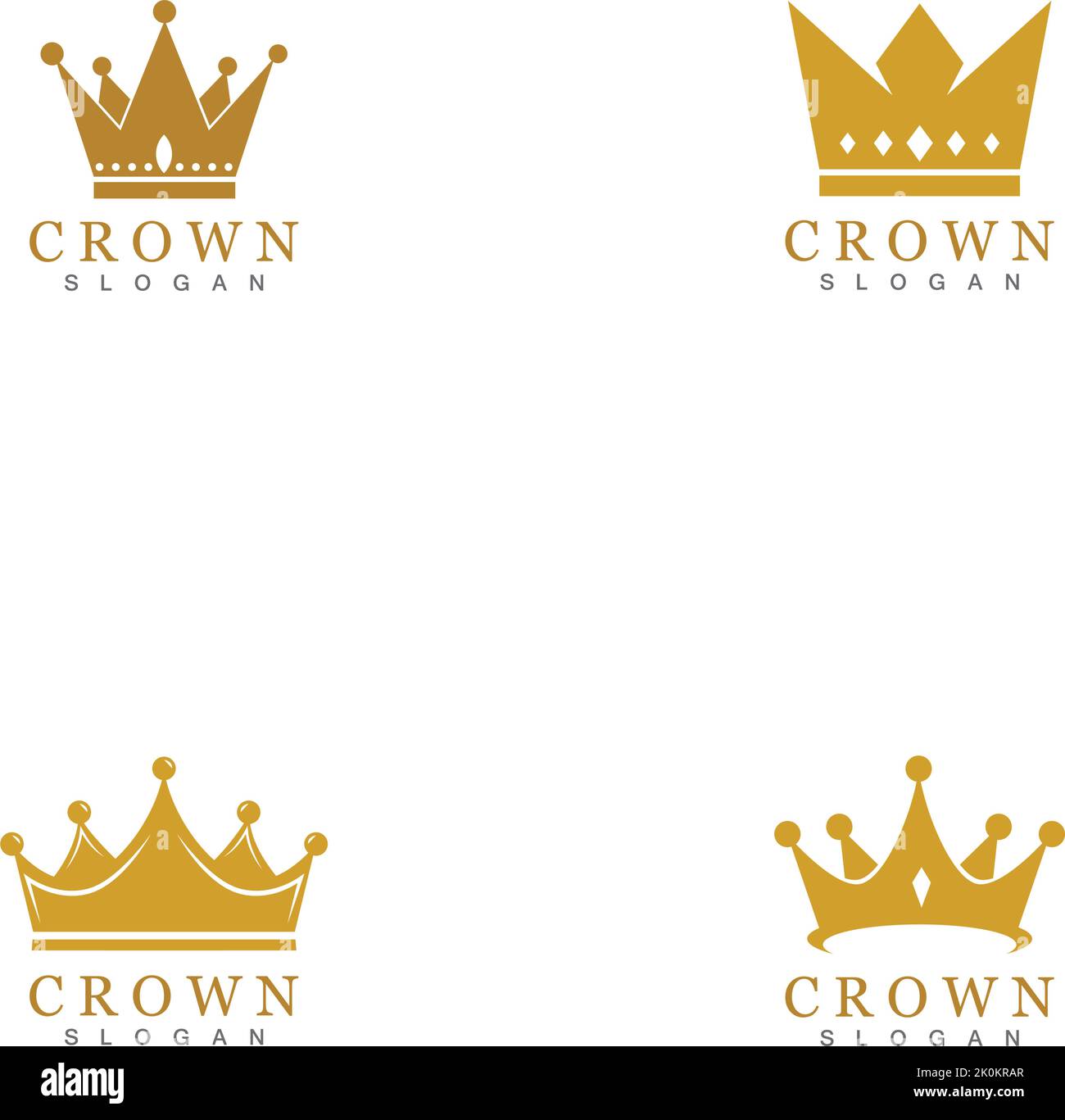 Crown Logo Template vector illustration Stock Vector