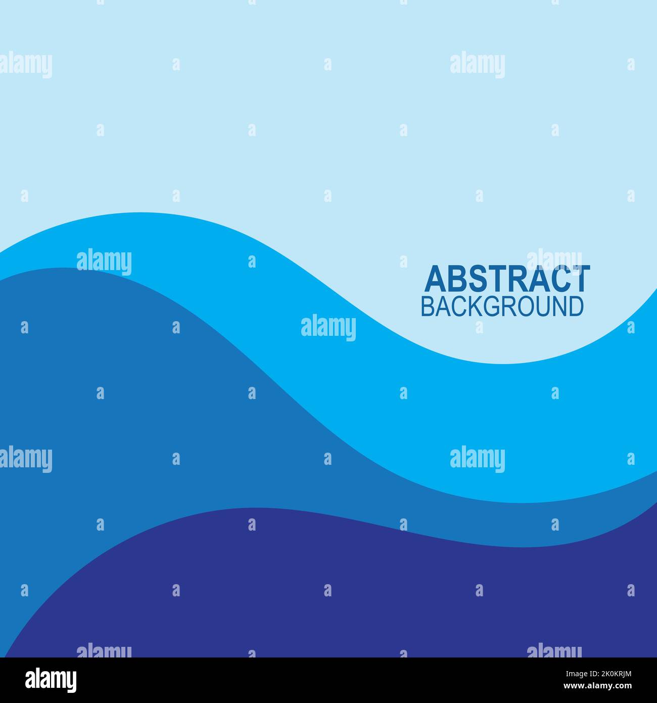 Blue wave vector abstract background flat design stock illustration ...