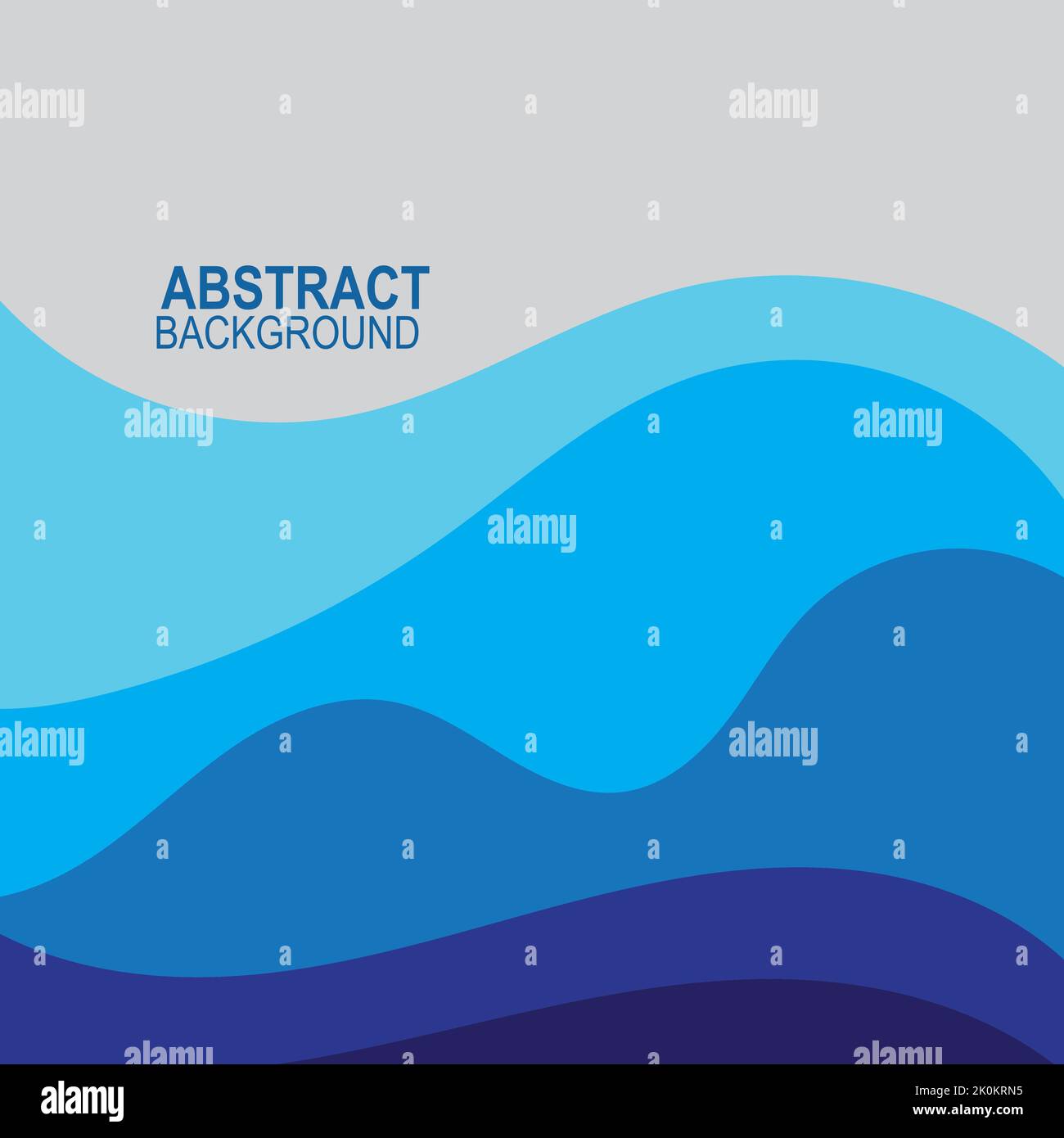 Blue wave vector abstract background flat design stock illustration ...