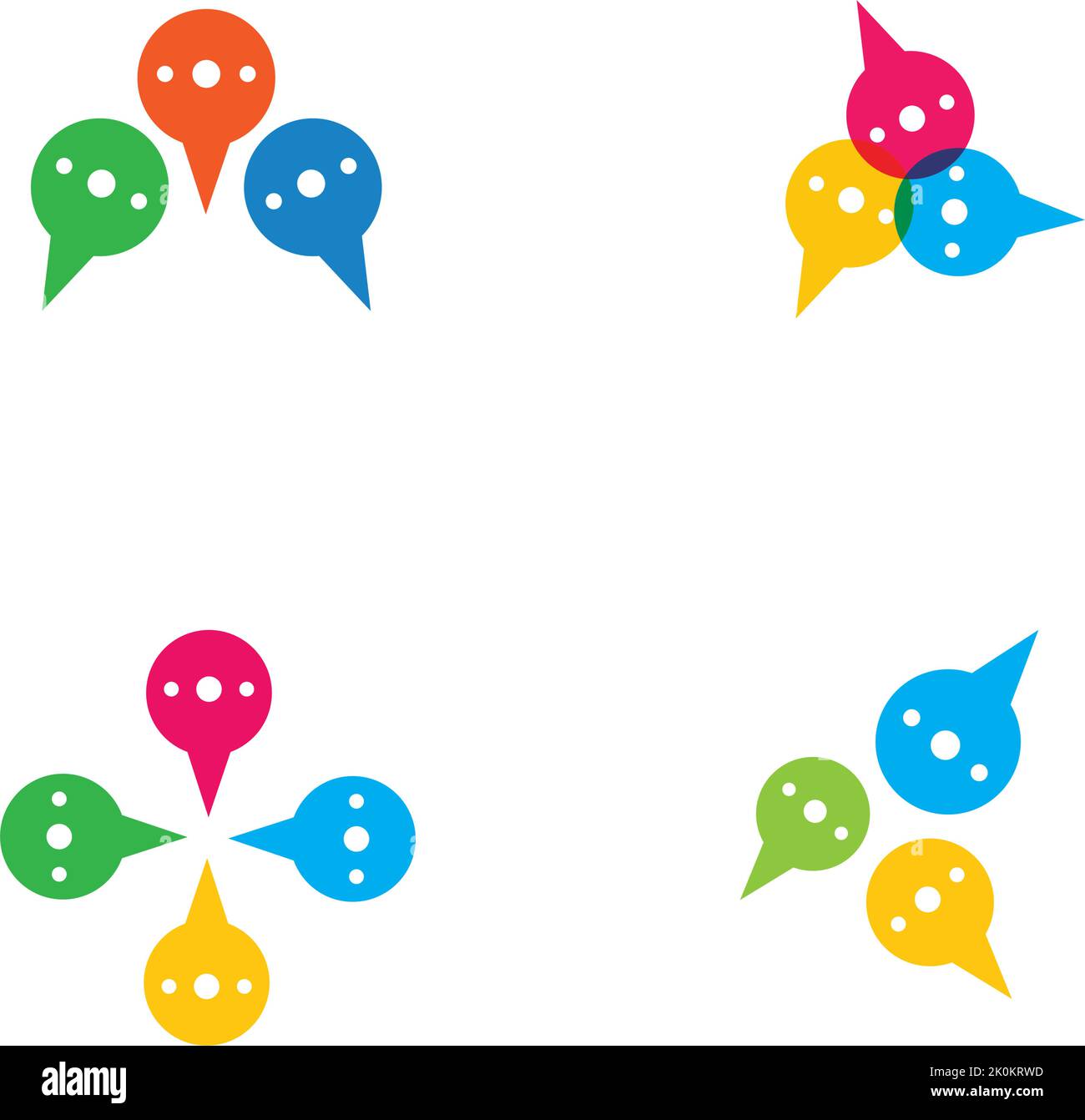 Bubble logo template vector icon illustration design Stock Vector