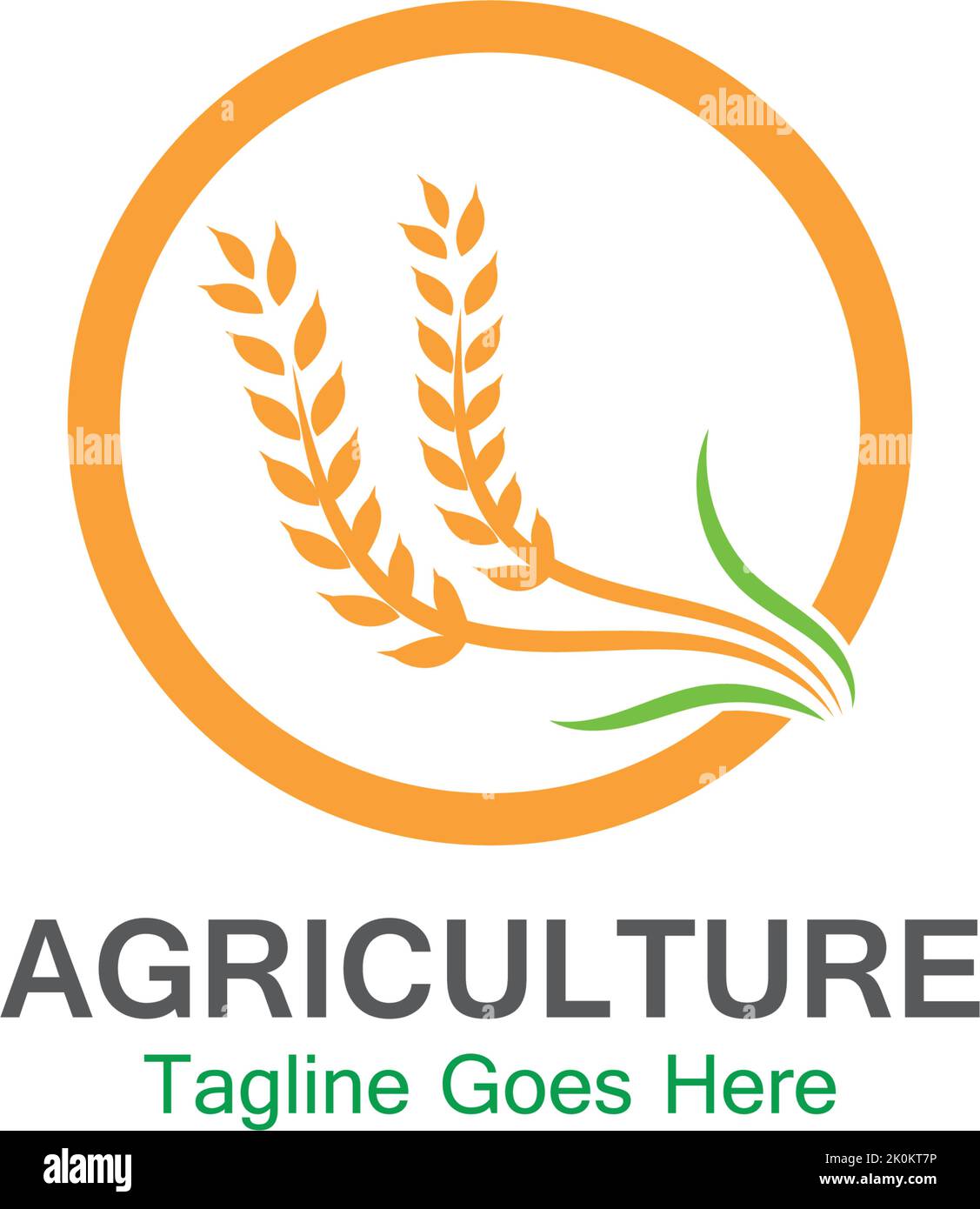 Agriculture wheat logo template icon design Stock Vector