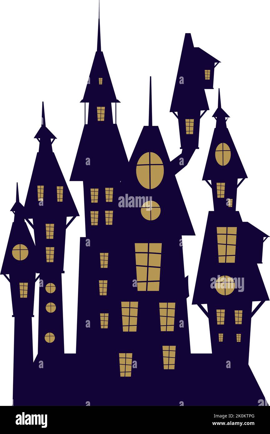 halloween creepy castle Stock Vector Image & Art - Alamy