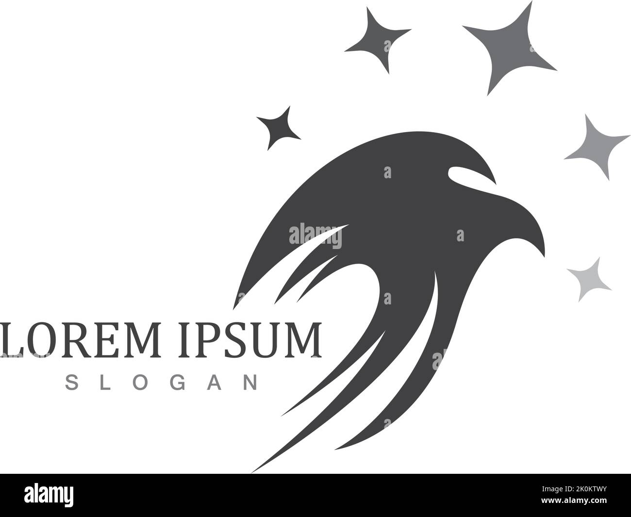 Falcon Eagle bird Logo Template vector illustration design Stock Vector