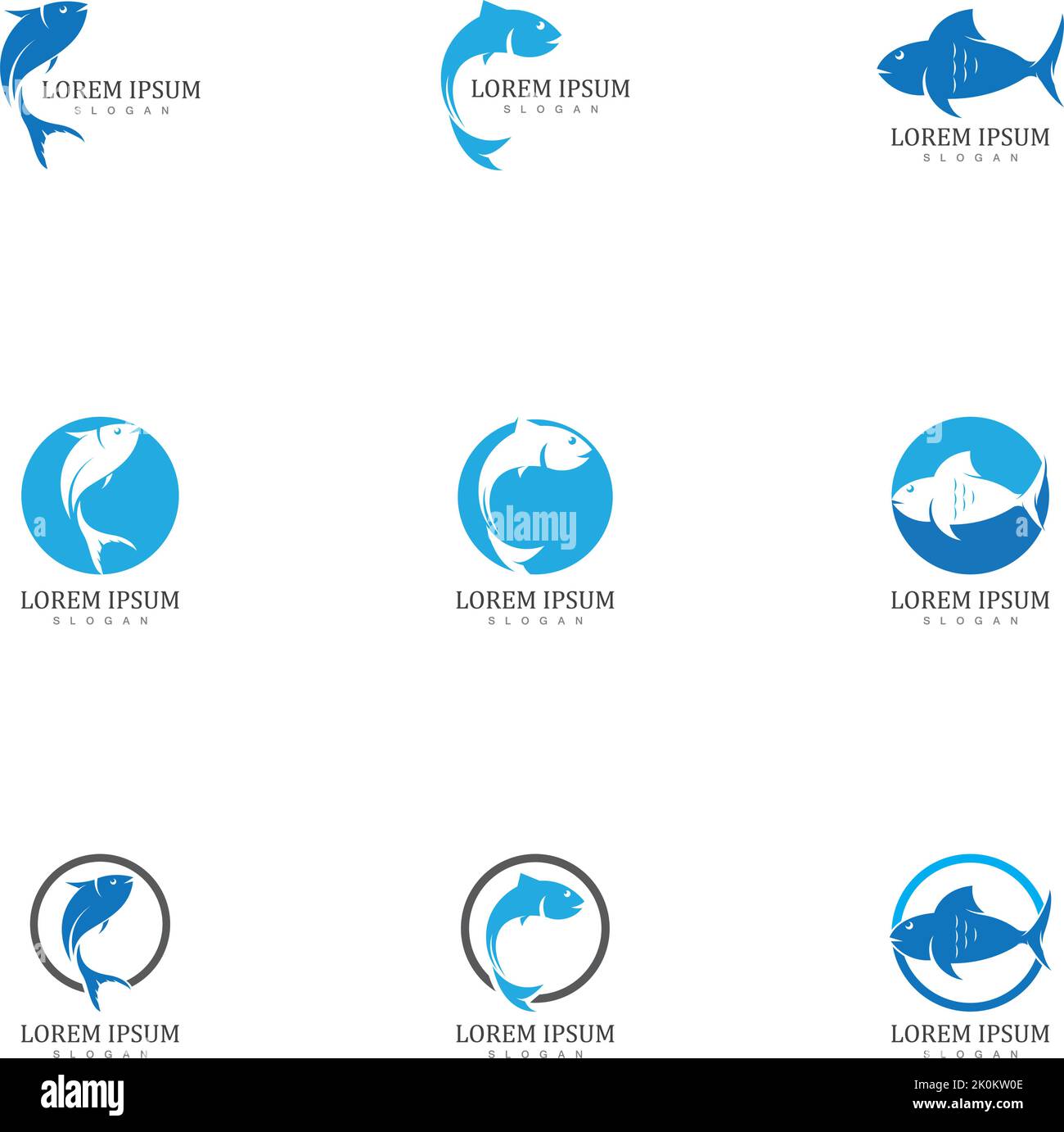 Fish logo template. Creative vector symbol Stock Vector Image & Art - Alamy