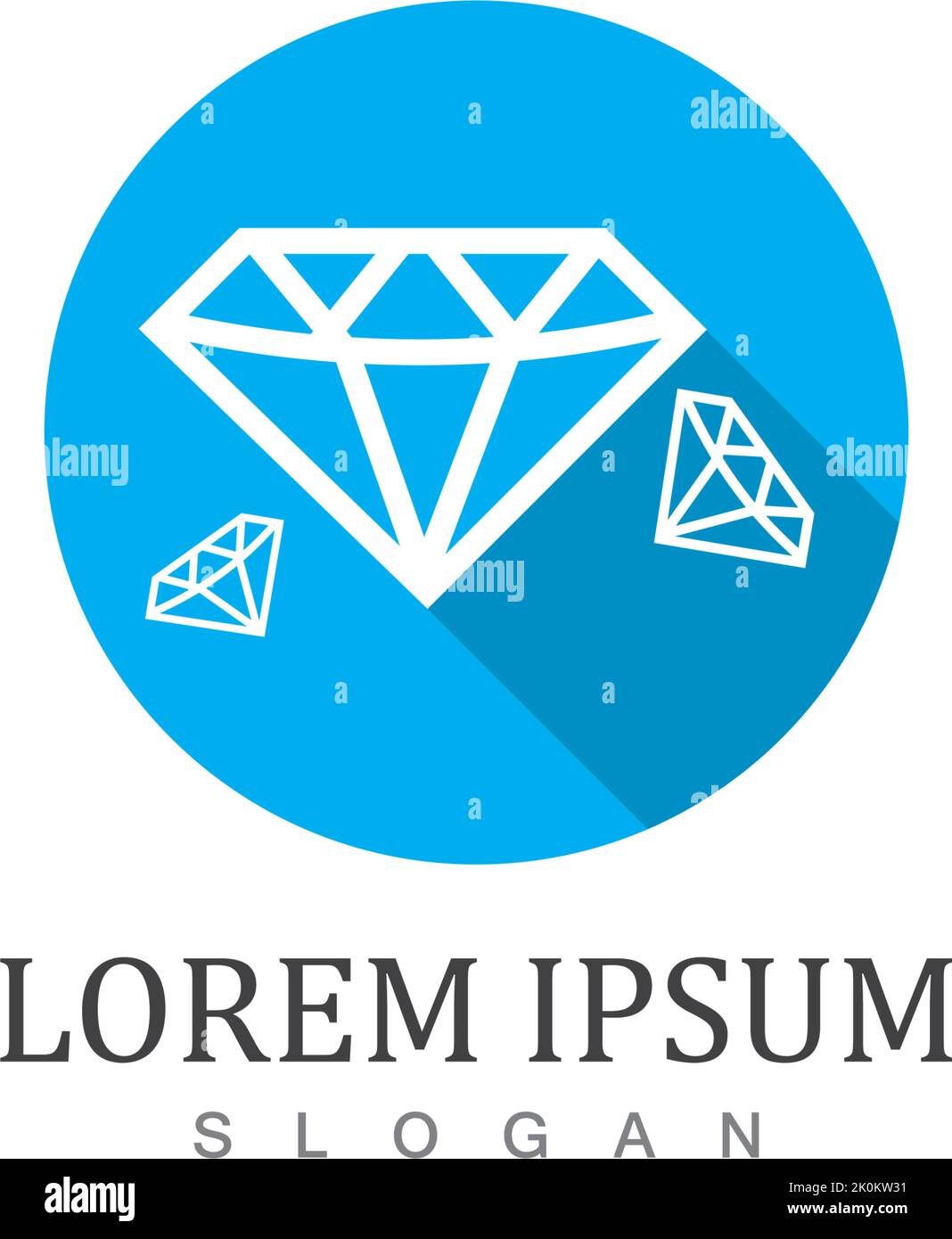 Diamond icon logo template vector Stock Vector