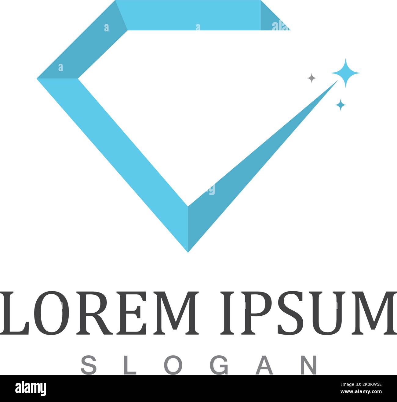 Diamond icon logo template vector Stock Vector Image & Art - Alamy