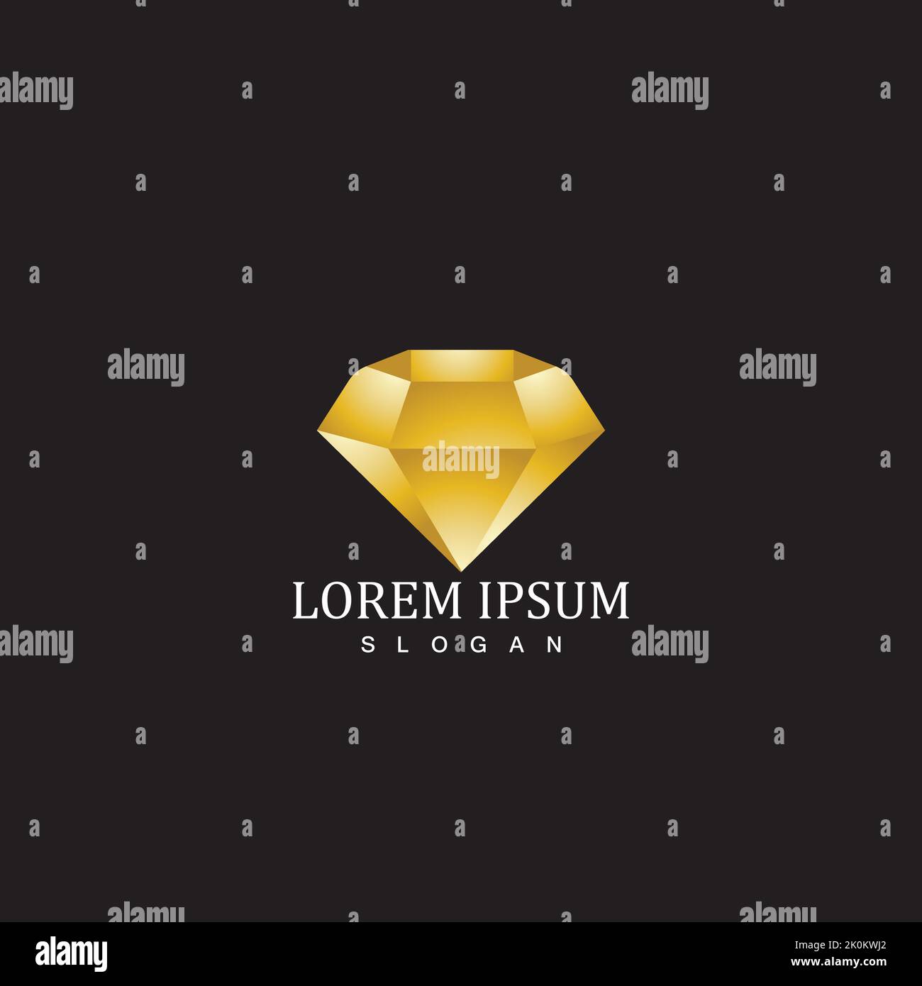 Diamond icon logo template vector Stock Vector