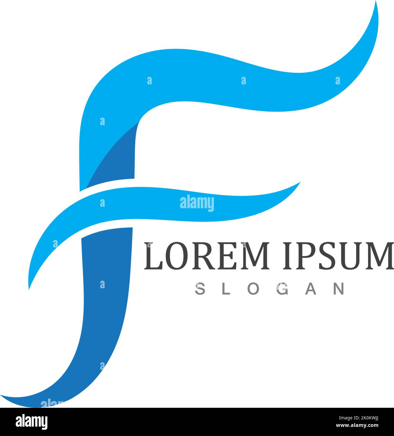 F Letter Wave Logo Template vector symbol Stock Vector Image & Art - Alamy