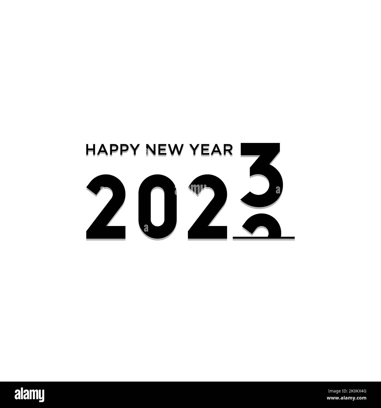 2023 new year logo design with turn of numbers style Stock Vector Image ...