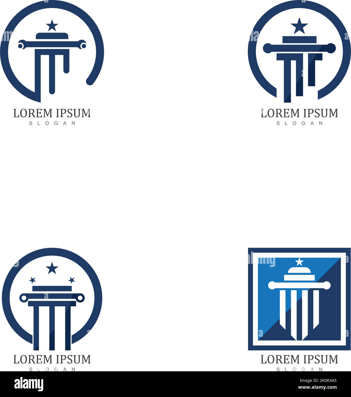 Set of Column Logo and symbol Template vector illustration design Stock ...