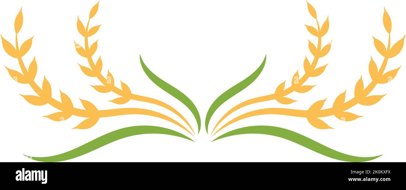 Agriculture wheat logo template icon design Stock Vector