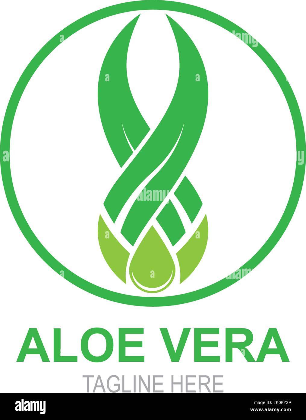 Aloevera logo vector template illustration Stock Vector