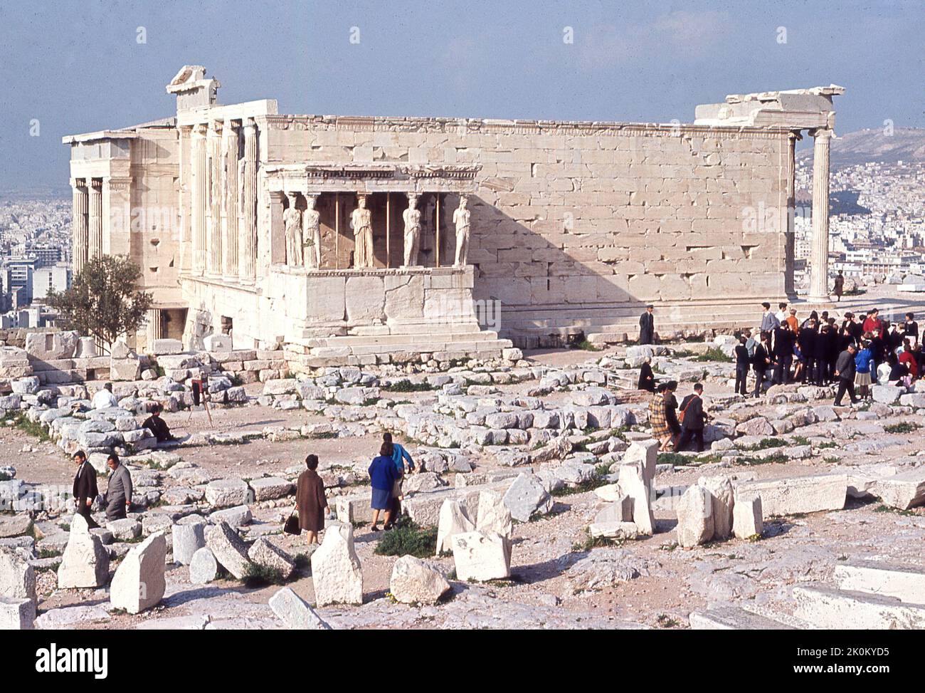 1970s, historical, visitors Athens, Greece, Pathaneon Stock Photo