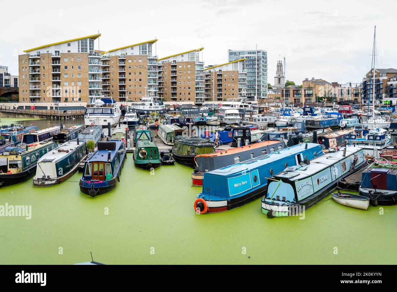 Limehouse Basin in London, UK Stock Photo