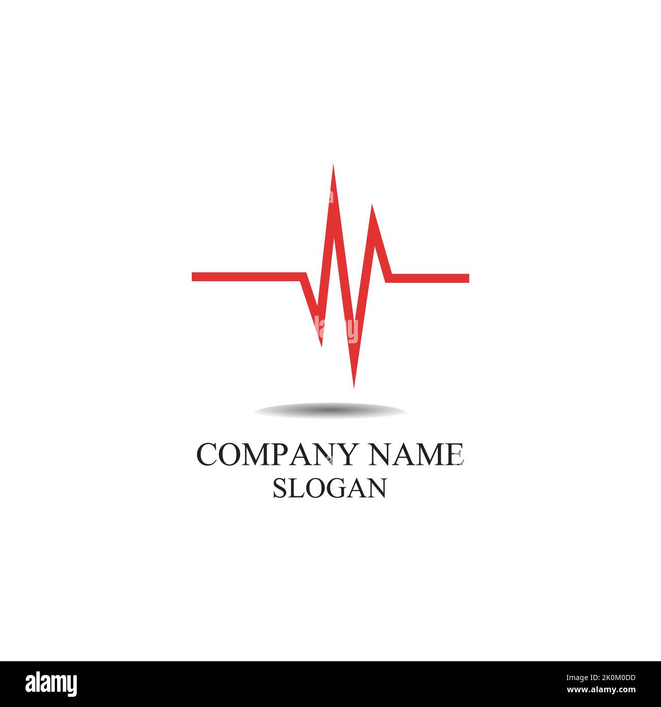 Pulse line medical logo vector template Stock Vector