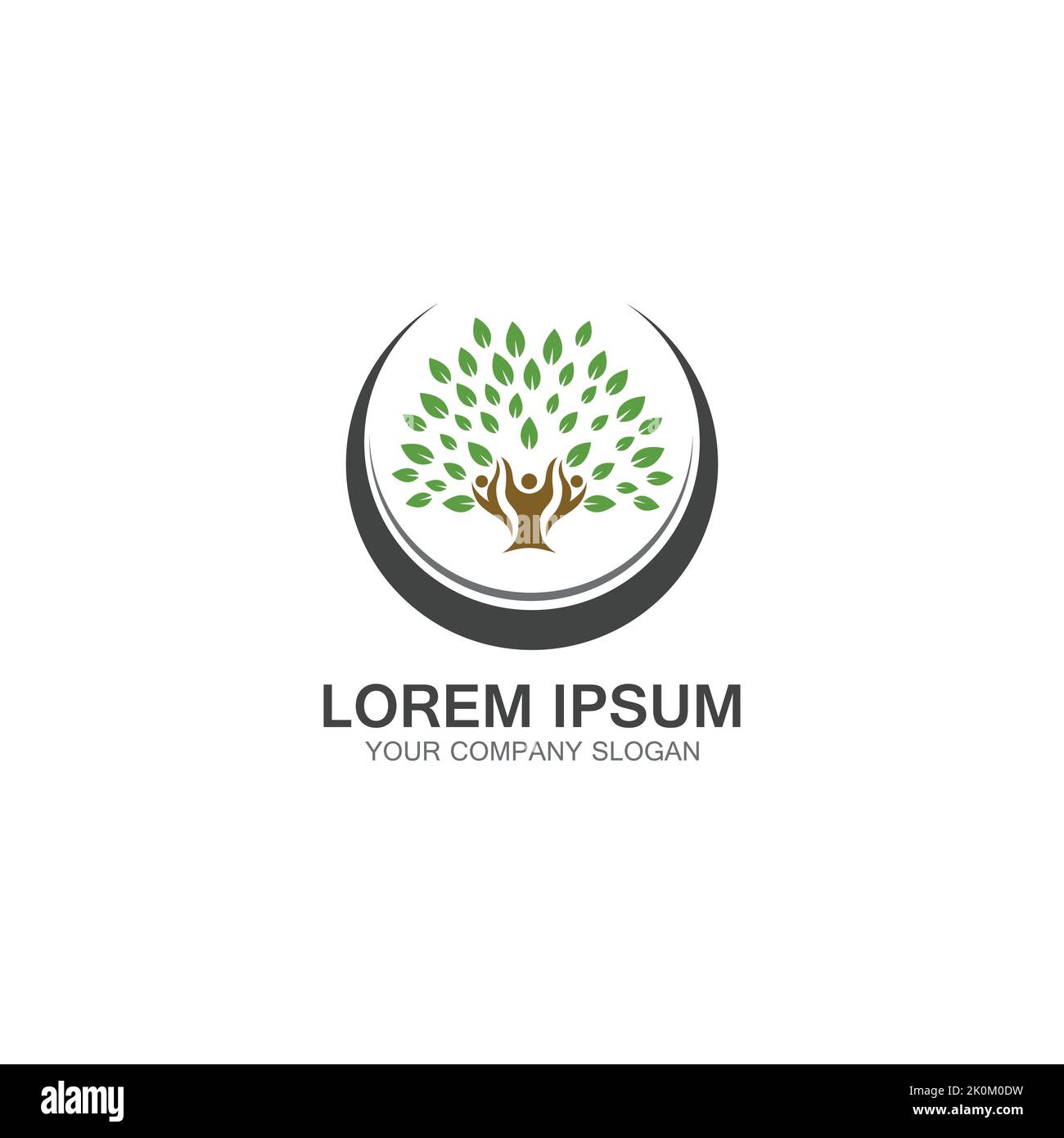 People Tree Logo Template Design Vector Stock Vector