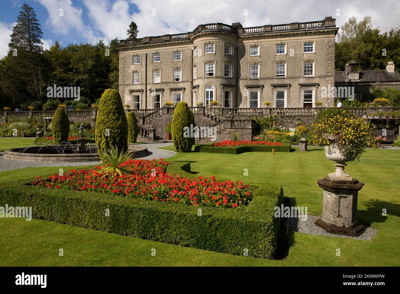 Rydal Hall in Rydal, Lake District, is a popular visitor attraction and Christian retreat. Cumbria, UK Stock Photo
