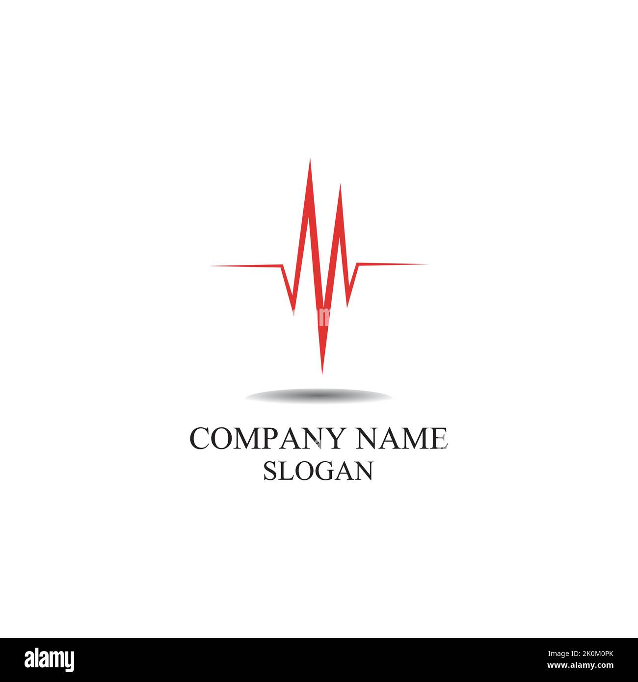 Pulse line medical logo vector template Stock Vector