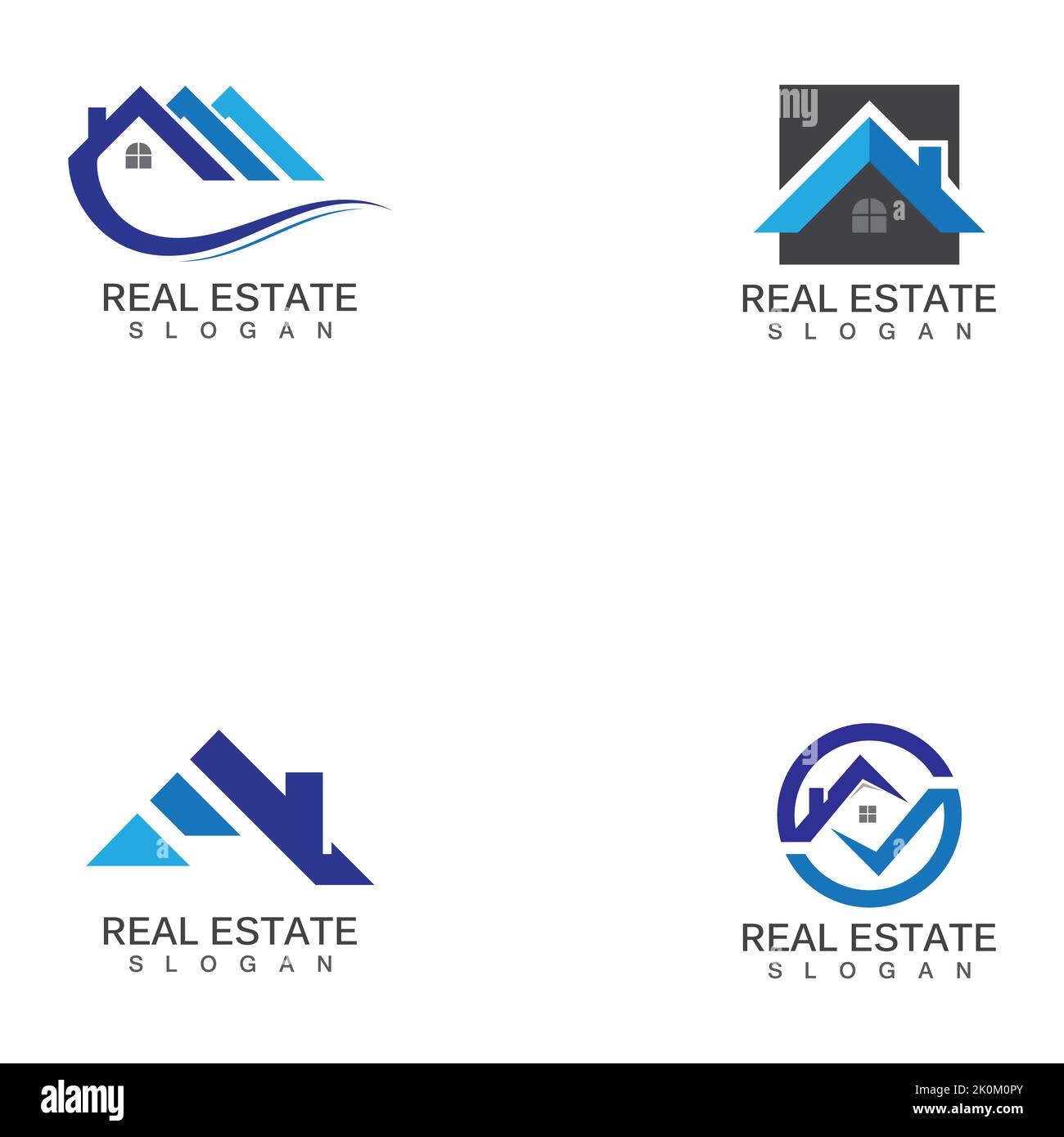 Real Estate Logo design template. Roofing logo vector Stock Vector