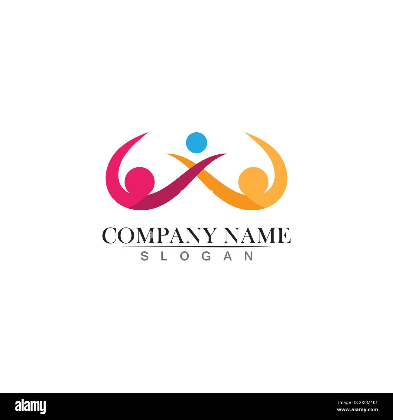 Adoption and community care Logo template vector icon Stock Vector