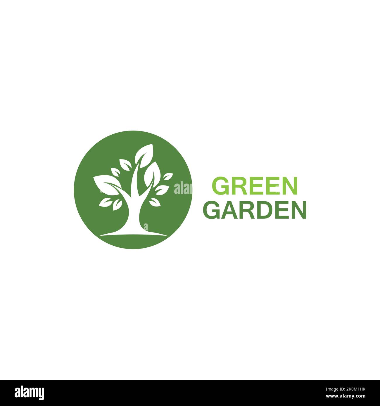 Green garden green leaf ecology logo vector design Stock Vector Image ...