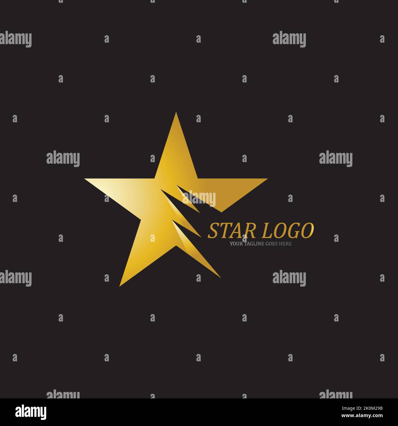 Gold Star logo vector Illustration Template Stock Vector Image & Art ...
