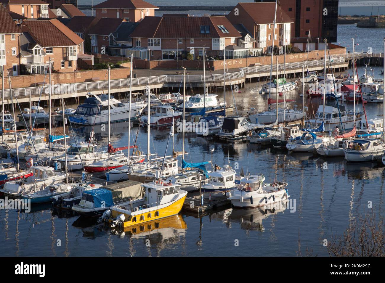 Sunderland marina on the north east coast of England Stock Photo Alamy