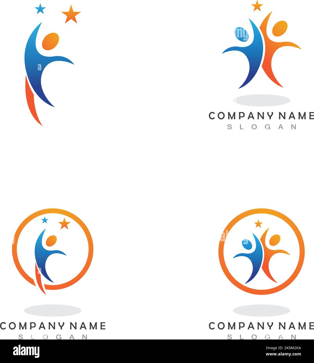 people success logo template vector icon Stock Vector