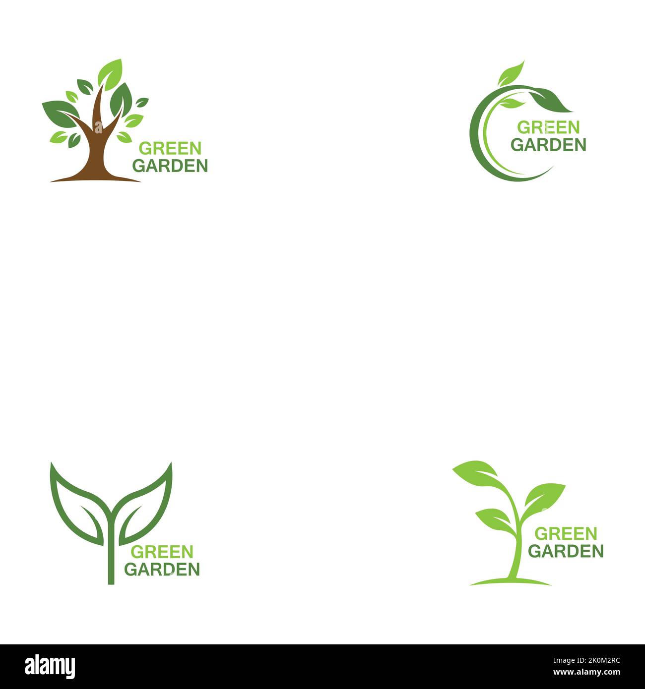 Green garden green leaf ecology logo vector design Stock Vector Image ...