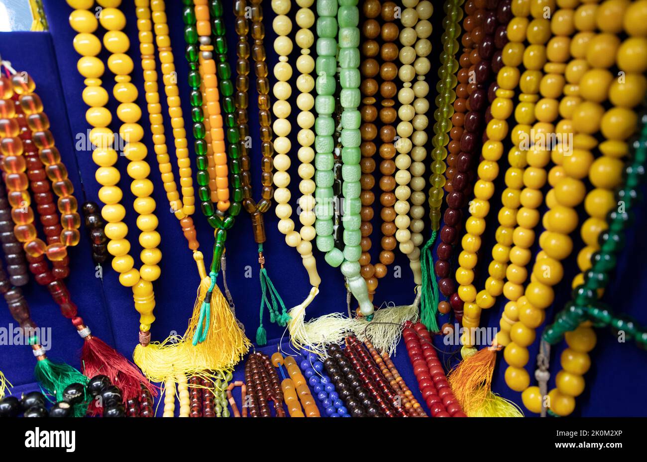 Colorfull Rosaries Background Stock Photo