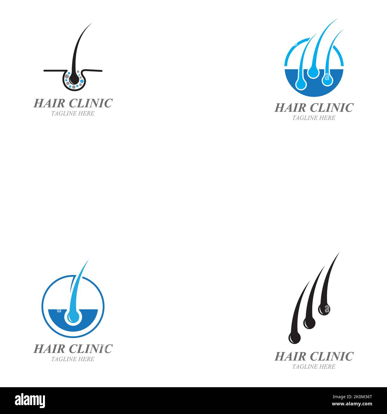 Hair treatment care dermatology logo icon illustration template design