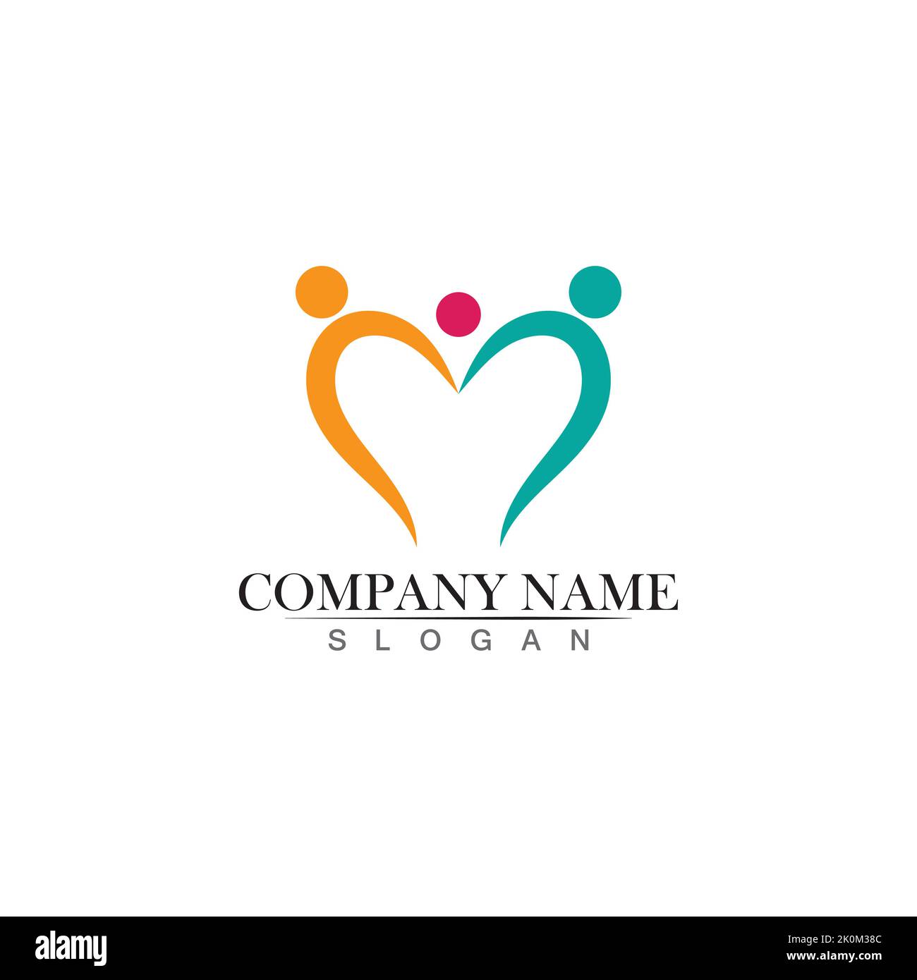 Adoption and community care Logo template vector icon Stock Vector