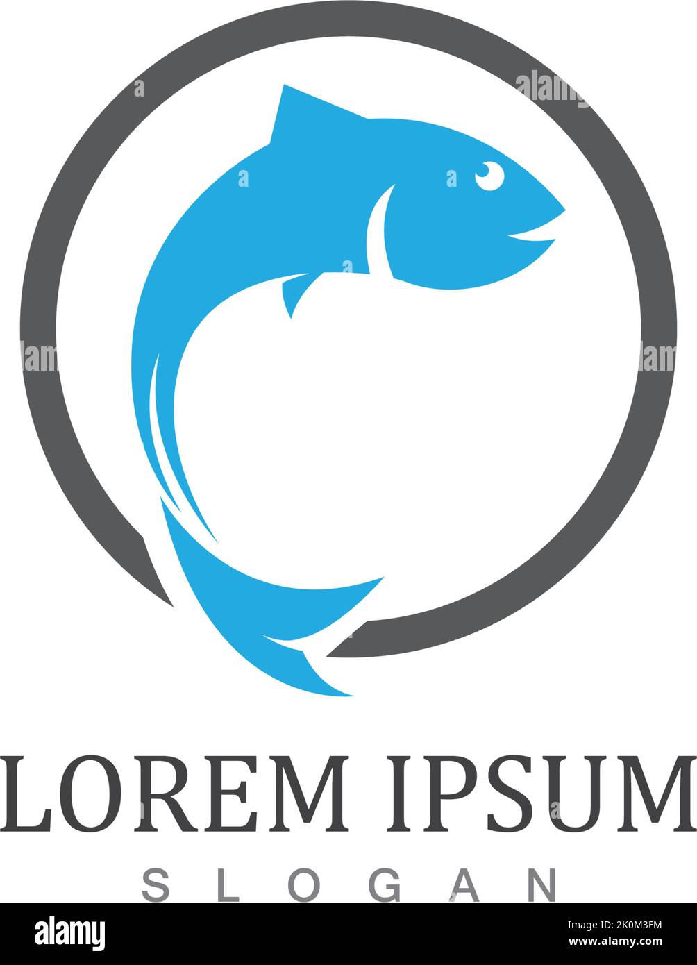 Fish logo template. Creative vector symbol Stock Vector
