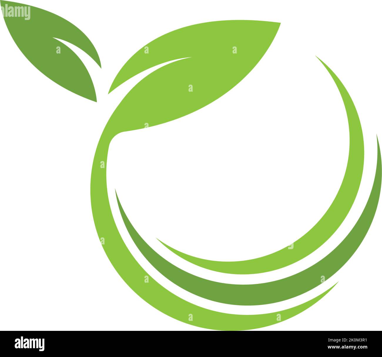 Green leaf logo template Vector icon Stock Vector Image & Art - Alamy