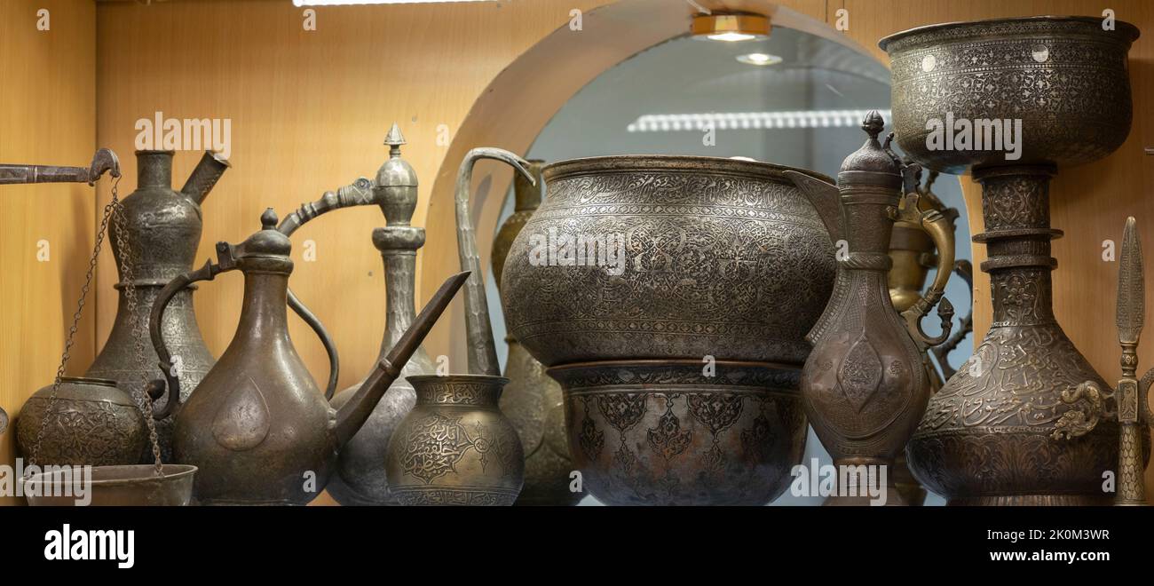 Antique Middle East hand craft bowl with Arabic / Turkish / Persian