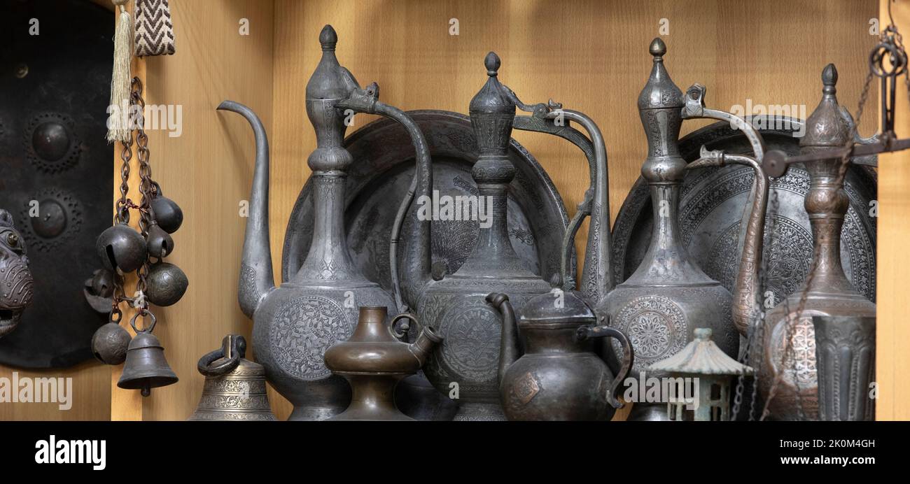 Antique Middle East hand craft bowl with Arabic / Turkish / Persian