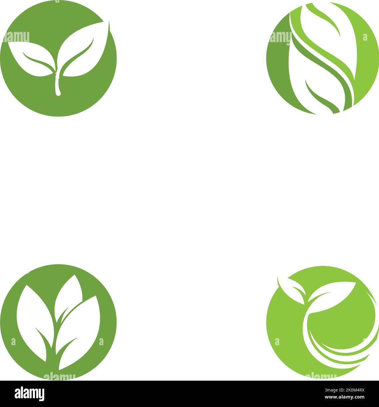 Green leaf logo template Vector icon Stock Vector Image & Art - Alamy