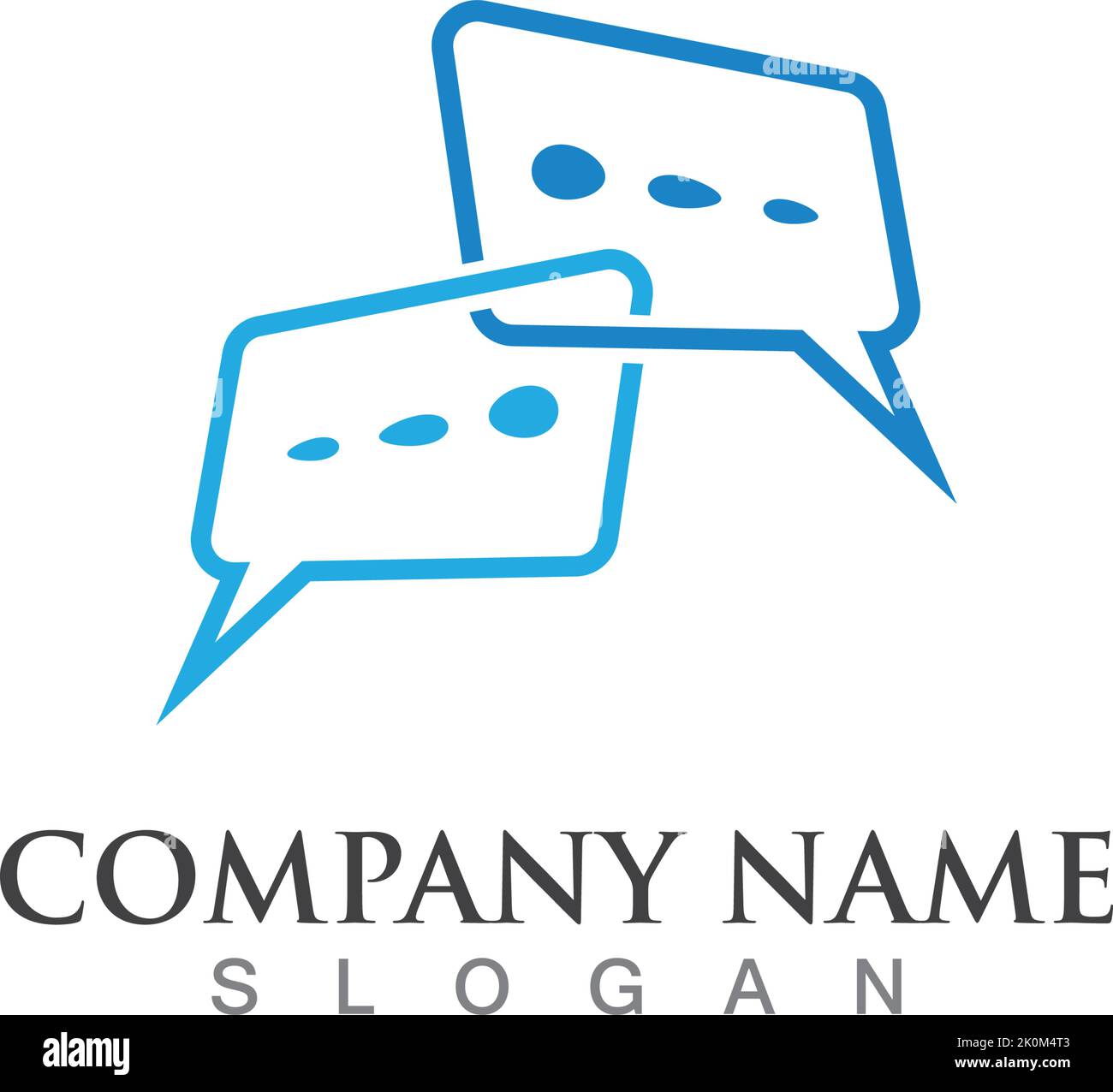 Bubble Chat Concept Logo Design Template Vector Stock Vector Image ...