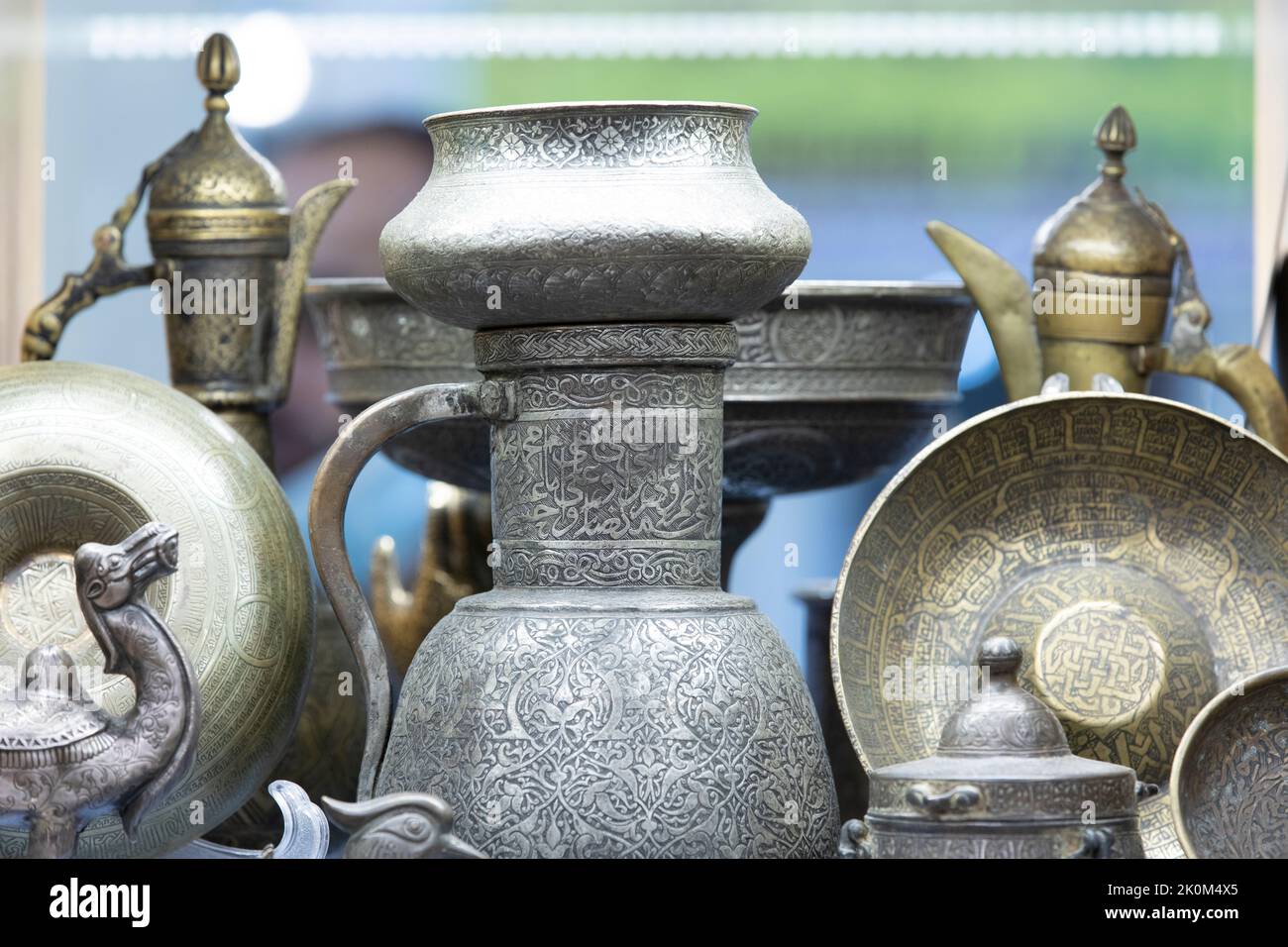 Antique Middle East hand craft bowl with Arabic / Turkish / Persian