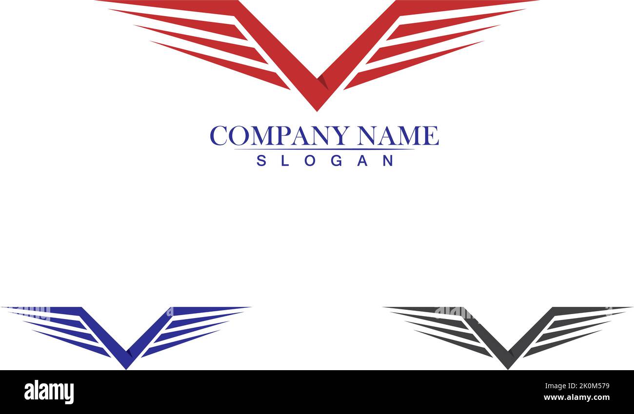 Falcon Wing Logo Template vector icon design Stock Vector