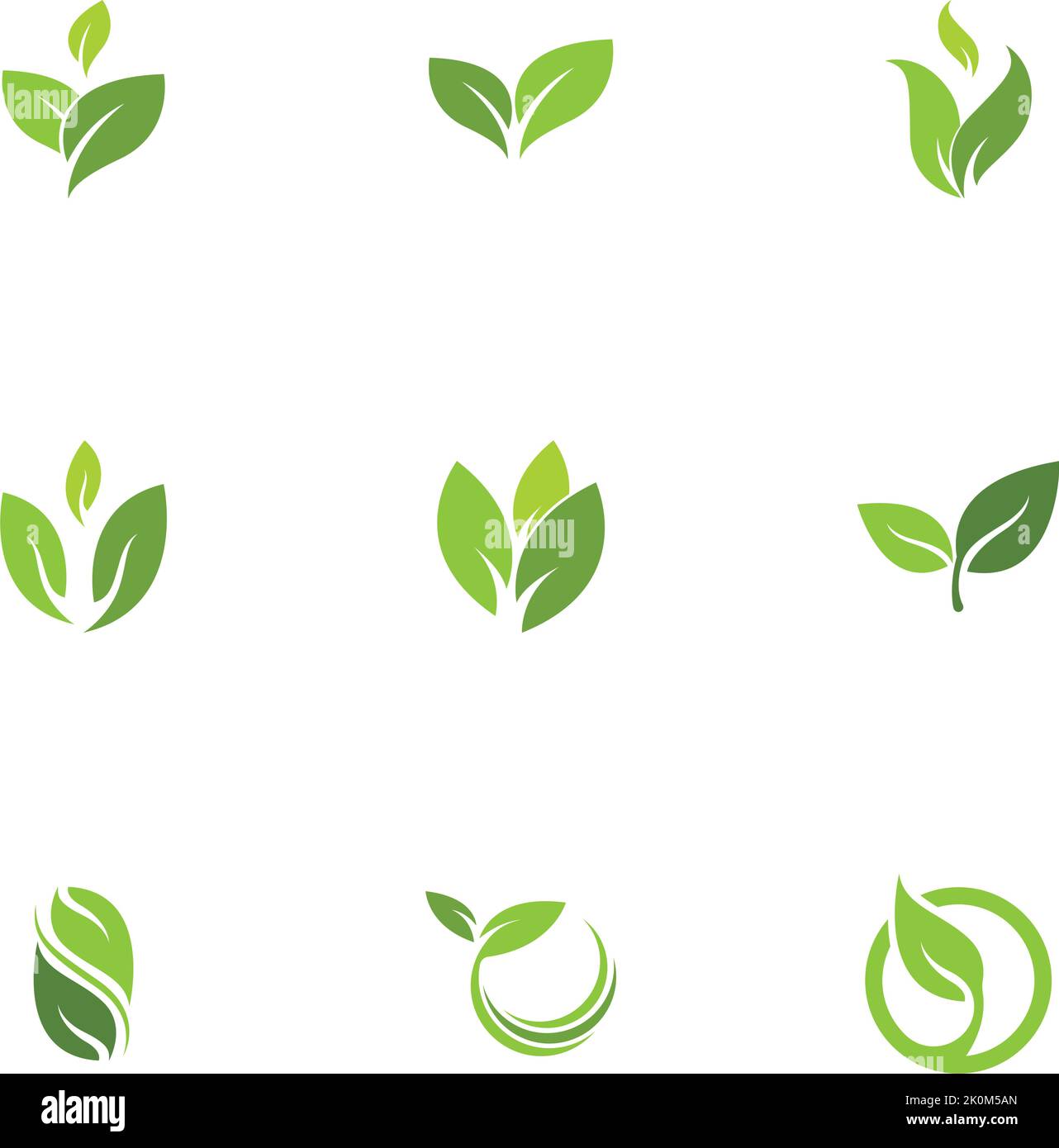 Green leaf logo template Vector icon Stock Vector Image & Art - Alamy