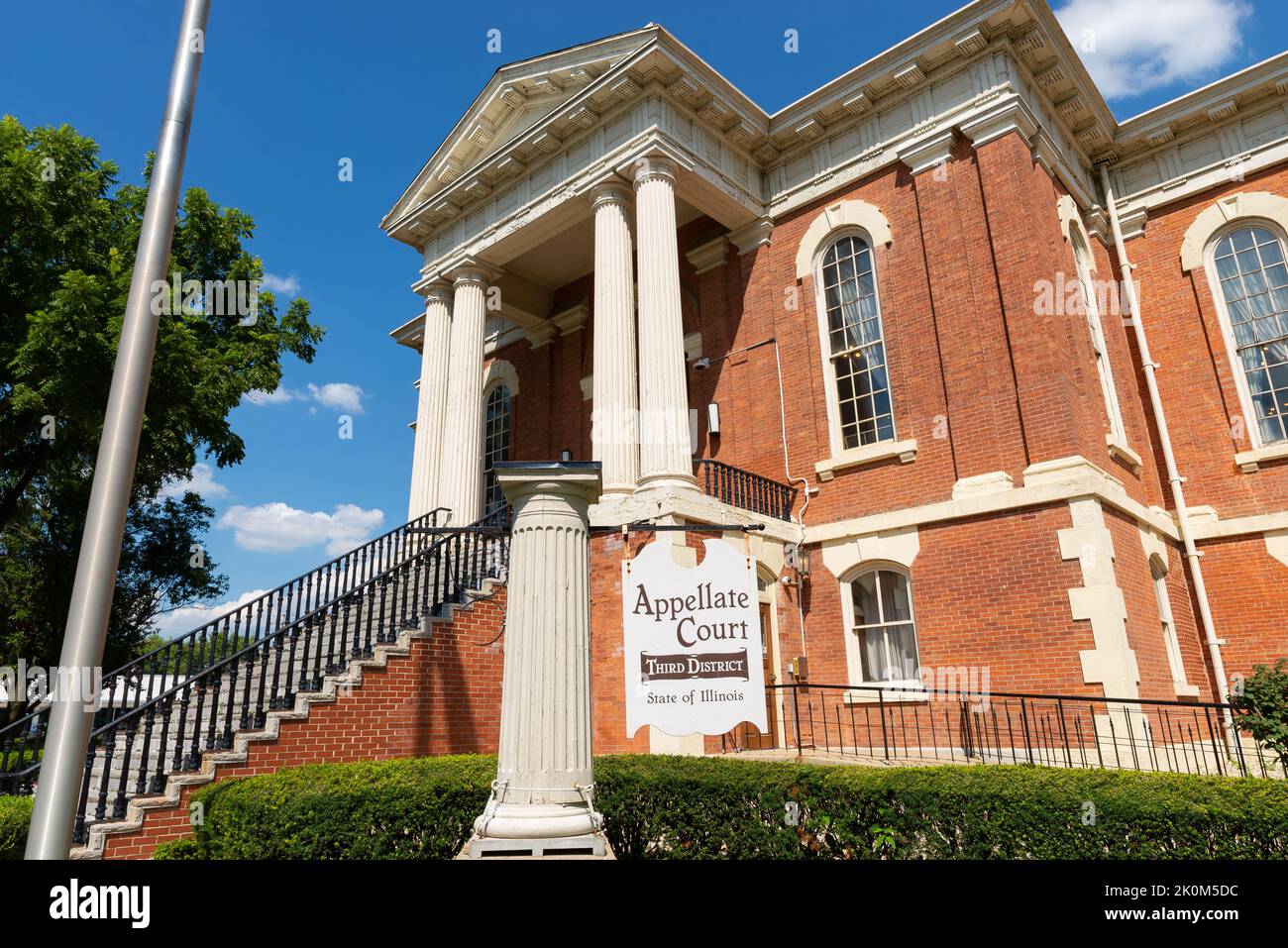 Ottawa, Illinois - United States - August 16th, 2022: Exterior of the Third District Appellate Court Building, constructed from 1857–1860, in downtown Stock Photo