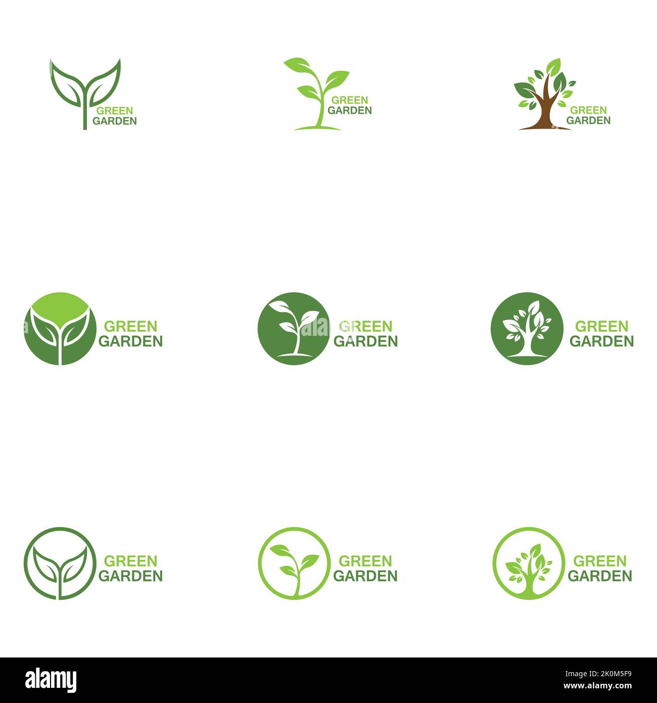 Green garden green leaf ecology logo vector design Stock Vector Image ...