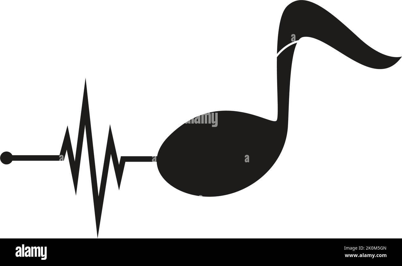 note music logo and symbol template vector icon Stock Vector