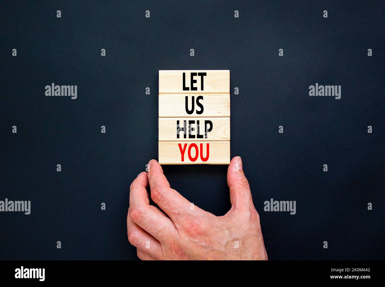 Support and let us help you symbol. Concept words Let us help you on ...