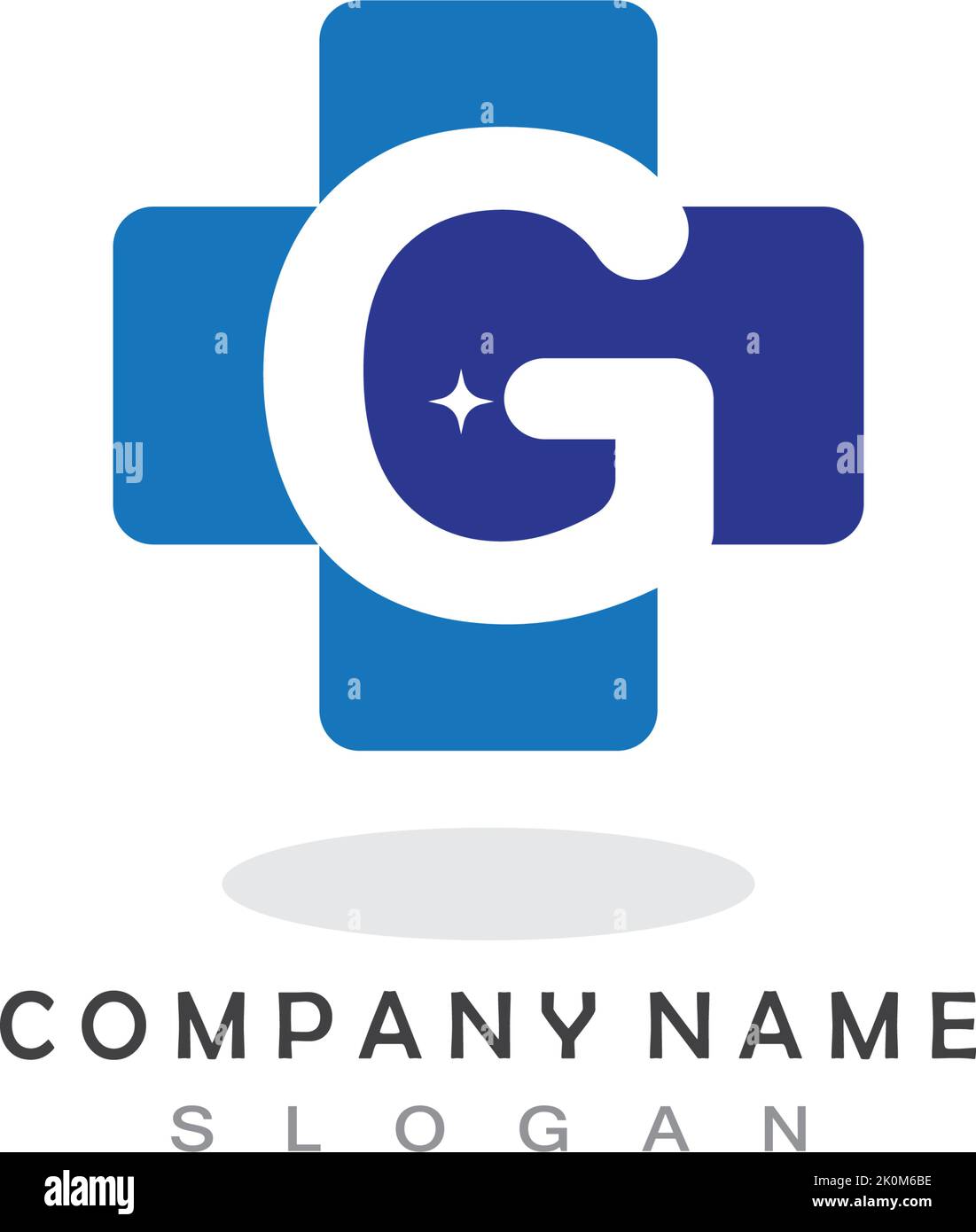 G Initial Letter cross medical logo vector template Stock Vector Image ...