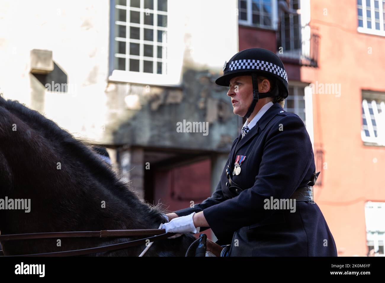 Edinburgh, Scotland, 12/09/2022, The coffin of Queen Elizabeth was