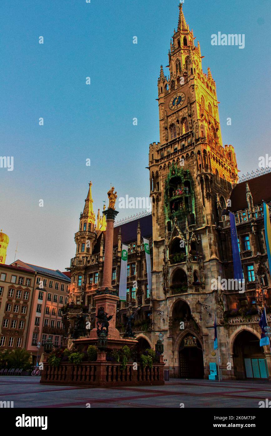 Glockenspiel And Marienplatz Glockenspiel And Marienplatz